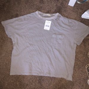 Free people distressed tee